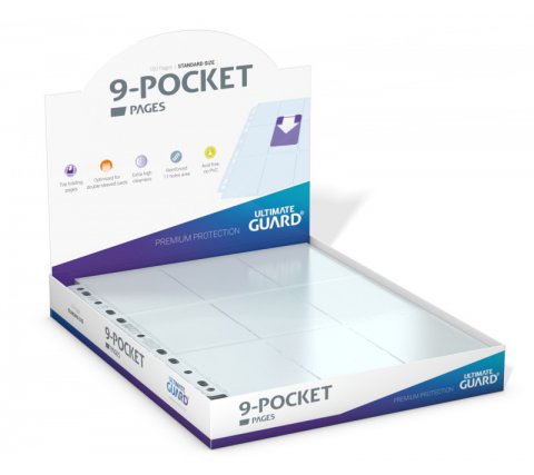 Ultimate Guard 9-pocket pages - Top Loading - Transparent