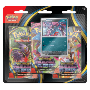 Pokémon TCG: Mega Evolution - Phantasmal Flames - Blister Pack - Three Boosters - Sneasel Promo Card