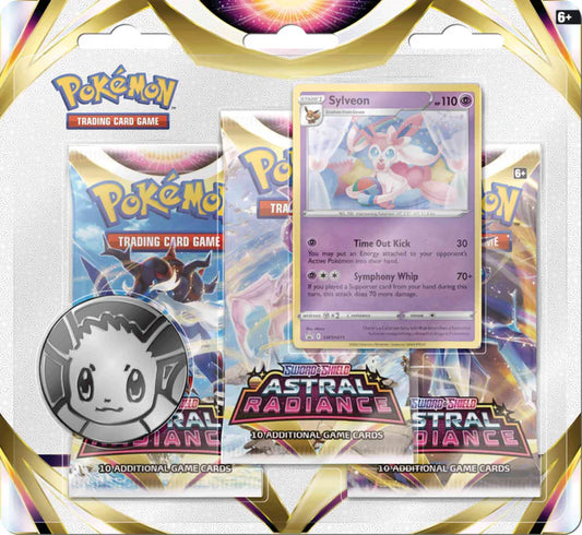 Pokémon TCG: Sword & Shield - Astral Radiance - Blister Pack - Three Boosters - Sylveon Promo Card